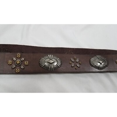 Bill Adler Design Women\'s Sz. L Brown & Bronze Leather Studded Western Belt NWT Bill Adler Bill Belts for Women | Mercari main image 4