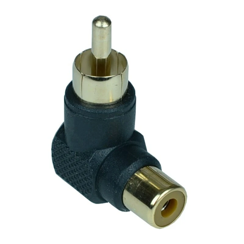 2x 90 Degree Right Angle RCA Male to Female AV Adapter Cable Connector Plug New - Image 4 of 4