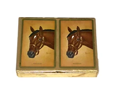 Vtg Allen Brewer Jr. Playing Cards Horse Nashua Double Deck Congress 606 USA HTF