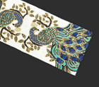 Peacock Design Table Runner Fancy Beaded Table Runner Wedding Tableware 13X36 In