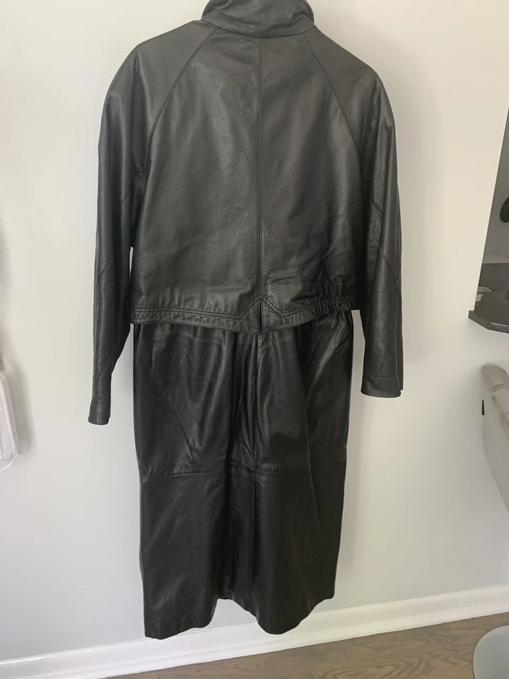 Chaqueta Larga Hombre Med Donna Belle CUERO NEGRO Foto 4 de 4