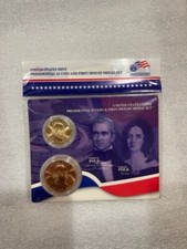 US Mint James Polk & Sarah First Spouse $1 Presidential $1 Coin & Medal Set