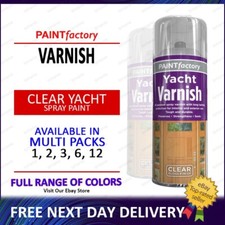 Clear Varnish Yacht Spray Exterior Interior For Wood metal 250ml Pack 1to12