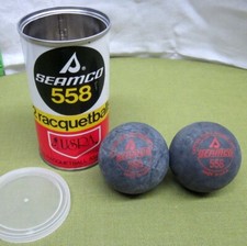 SEAMCO vtg can 2 racquetballs USRA model 558 sports Dart Industries 1970s unused