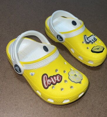 CROCS Yellow Clogs with Fun Charms Colorful Beaded Shoes Chain Charm | Beaded Shoe Strap | Gift  main image 4