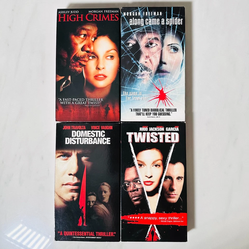 VHS - Lot of 4 Thriller - High Crimes - Disturbance - Twisted - Along Spider - Image 2 of 4