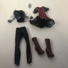 Ever After High Doll, Cerise ￼Lot/Jacket/Dress/Pants/Brown Boots/Silver Bracelet