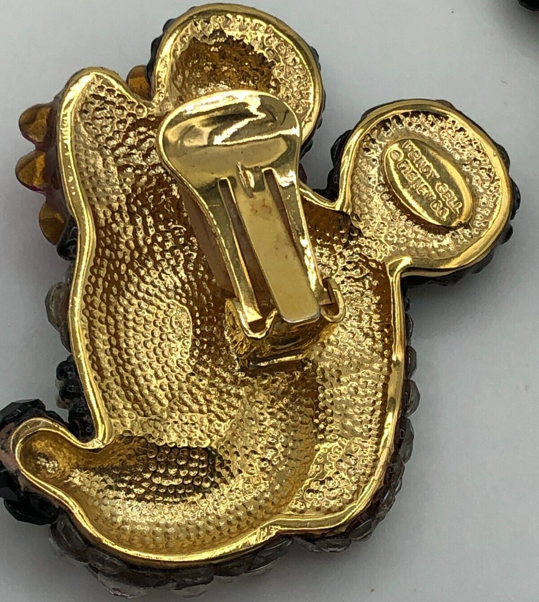 Vintage Disney by Wendy Gell Mickey & Minnie Rhinestone Clip