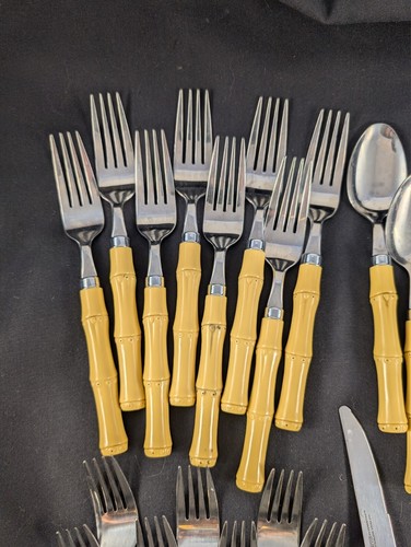 YOU PICK: BAMBOO by Hampton Silversmiths Stainless Flatware With Plastic Handle - Picture 2 of 64
