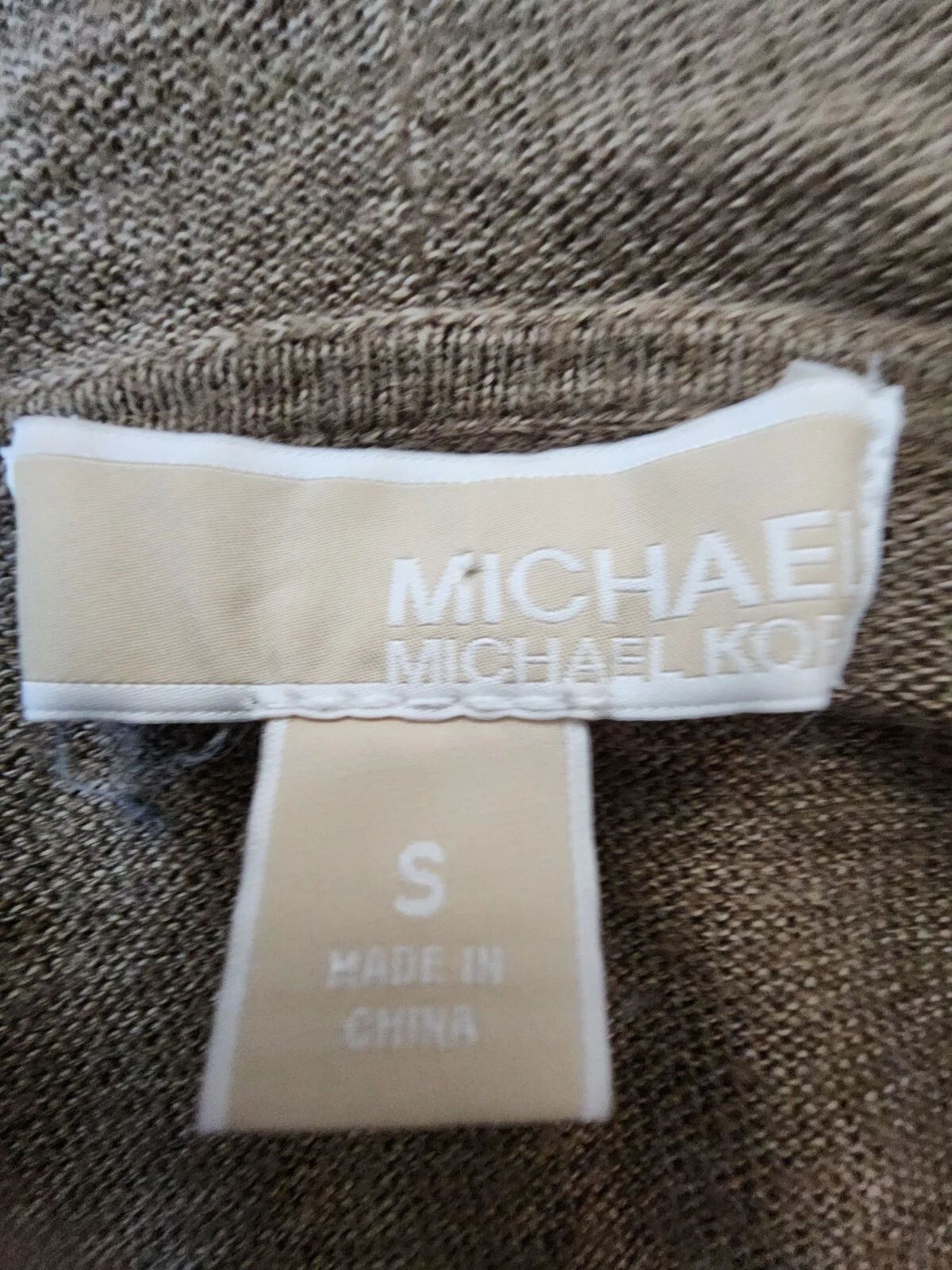 Felpa con cappuccio Michael Kors donna misto rayon verde oliva taglia small spedizione gratuita