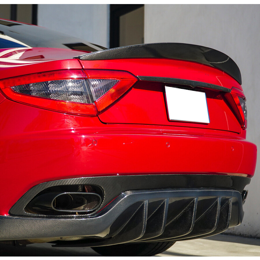 For Maserati GranTurismo Coupe 2012-14 REAL CARBON Fiber Rear Trunk Spoiler Wing