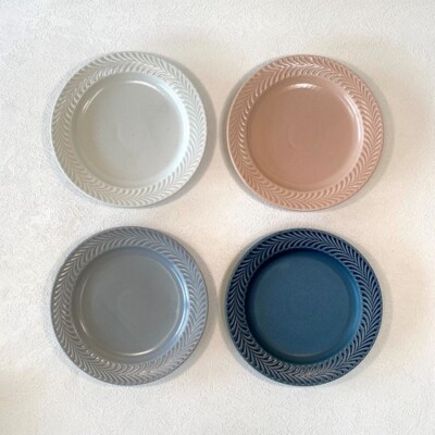 Japanese Made Hasami Yaki Rosemary Design Plate For Food Salad Dessert Tableware