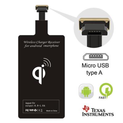 Qi Wireless Charger Adapter Charging Receiver for Micro USB Port