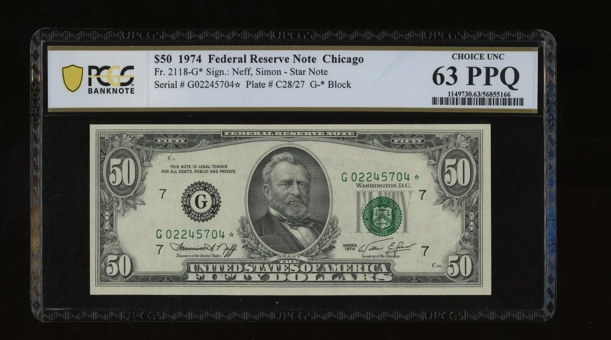 孝*治様 1974年発行 50米ドル旧紙幣 ユリシーズ・S・グラント $50 1974 US Small Size Paper Money Notes for sale | eBay