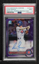 2022 Bowman Chrome Prospect Purple Refractor Liam Spence PSA 9 MINT Auto 1ol7