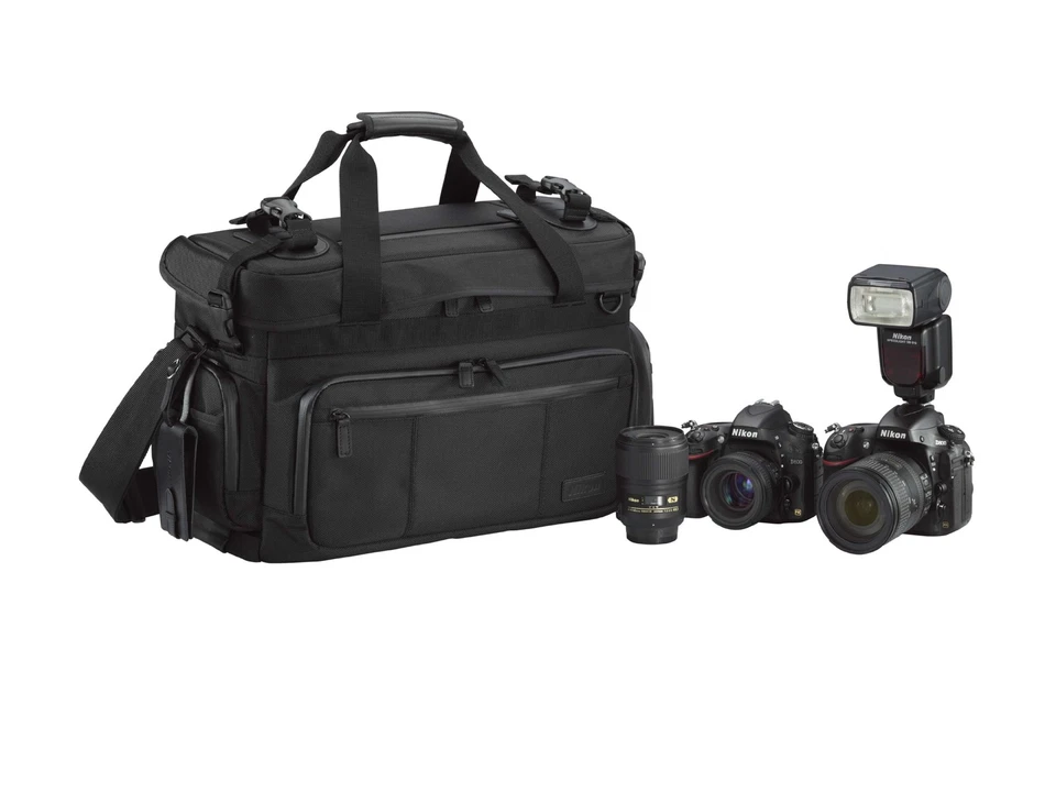 Bolsa de ombro Nikon, grande (18,9L), com capa de chuva, preta, SMSL - Imagem 2 de 3