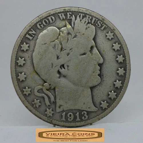 1913-S Barber Silver Half Dollar - #C55663NQ