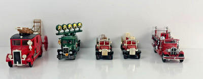 Vintage Diecast Fire Truck Lot 5 Matchbox Yesteryear Lledo Days Gone Metal