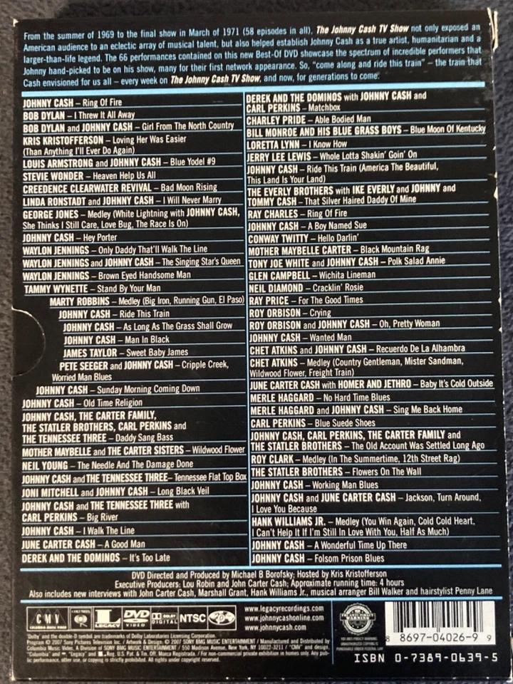 The Best of the Johnny Cash TV Show /WALK THE LINE/DOCUMENTERIES 5 DVD SET  NEW Foto 4 de 4