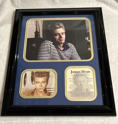 James Dean Black Picture Frame Memorabilia by Legends Never Die 16 x13 
