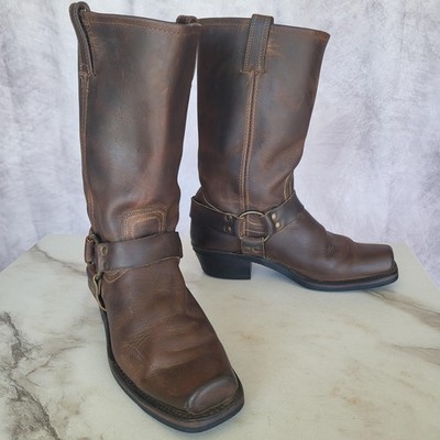 Frye Classic Square Toe Harness Boots Women's Size 9M Brown