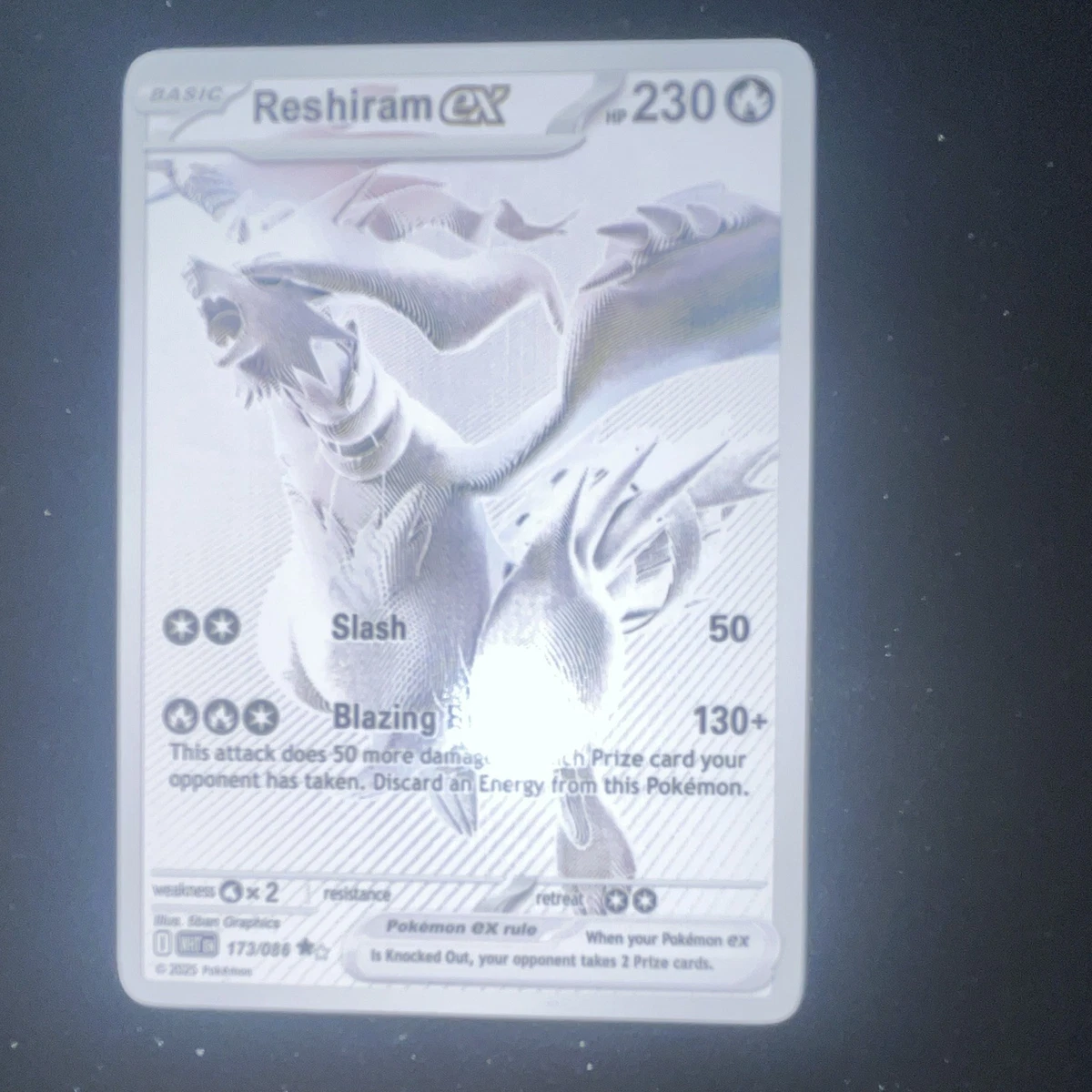 Reshiram Holo Pokémon TCG Individual Collectible Card Game Cards