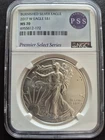 2017 W BURNISHED SILVER EAGLE. Premier Select Series. MS 70