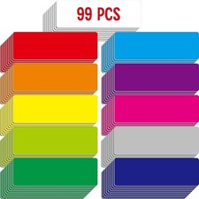 99 PCS Magnetic Name Tag Labels, 11 Colors Dry Erase Reusable Stickers...