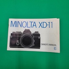 Vintage Minolta XD-11 Instruction Manual English Version