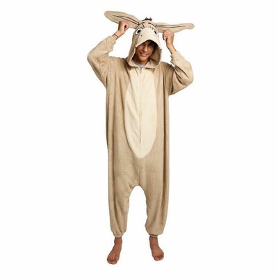 Shrek Donkey Hooded Kigurumi Cosplay Costume Suit