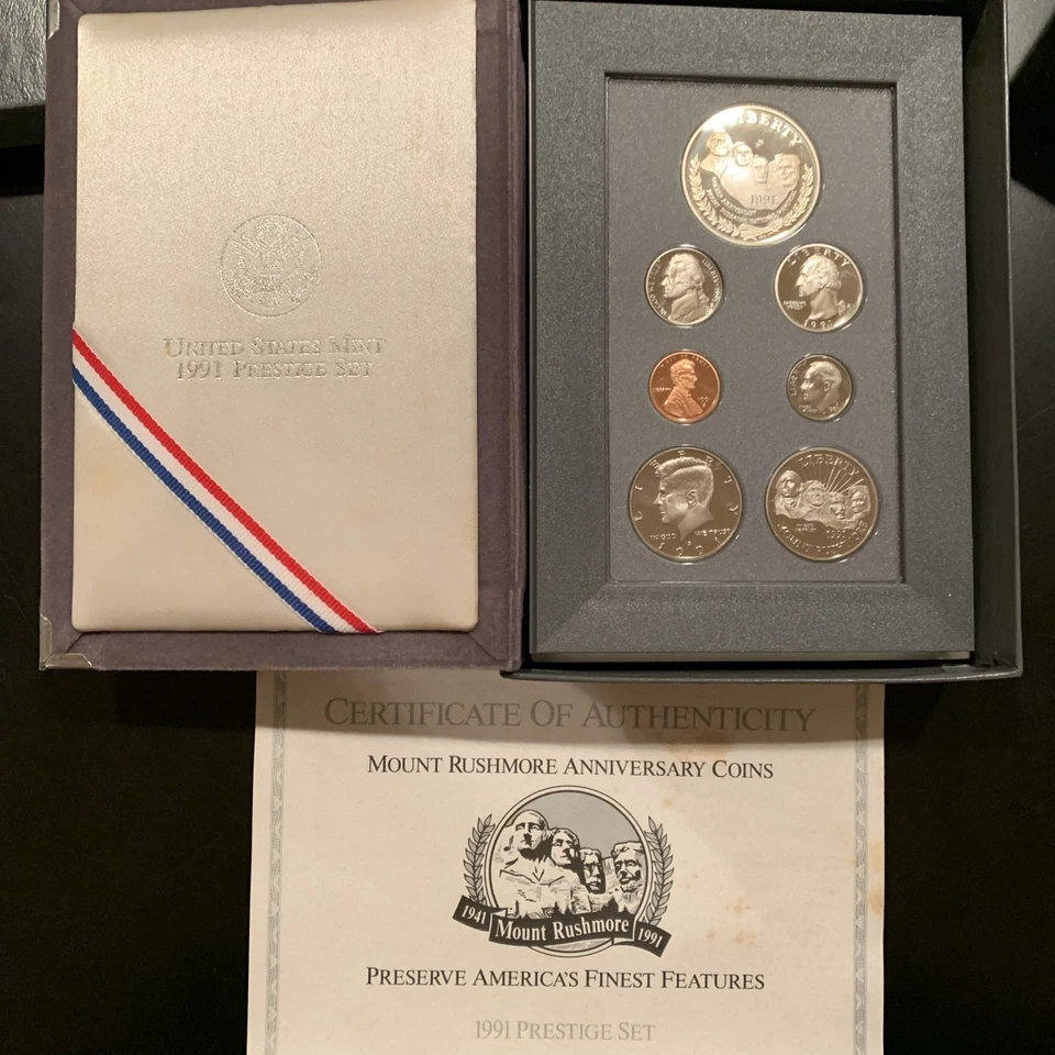 3 U.S. PRESTIGE PROOF SETS - 1990/1991/1992 - 20 COINS - 3 SILVER DOLLARS! - Image 3 of 4