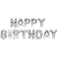 "1 Bis 48X Papstar Folienballon-Set \"Happy Birthday\", Silber - Spare Bis Zu 68%"