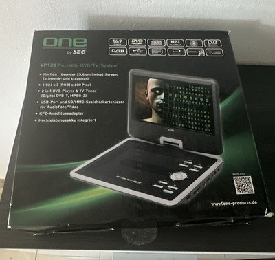 one by SEG VP128 DVD-Player 10 Zoll Swivel-Screen DVB-T USB SD/MMC Schwarz 16:9