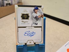 2024 Topps Definitive Collection Evan Carter Rookie Auto /15 Rangers RC