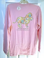 Simply Southern T-Shirt Small Conserve and Protect Lion Graphic NEW