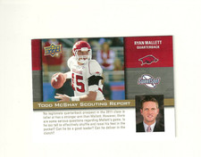 2011 Sweet Spot Todd McShay Scouting Report #TM20 Ryan Mallett Arkansas Patriots