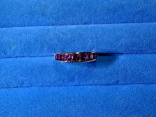 Tanzanian Wine Garnet Half Eternity Ring - Size 7 2.30 ctw. 
