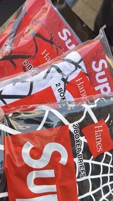 PACK! 3CW - LARGE - Supreme/Hanes Spider-Man Boxer Briefs (2 Pack) - SS26 - Imagen 1 de 2