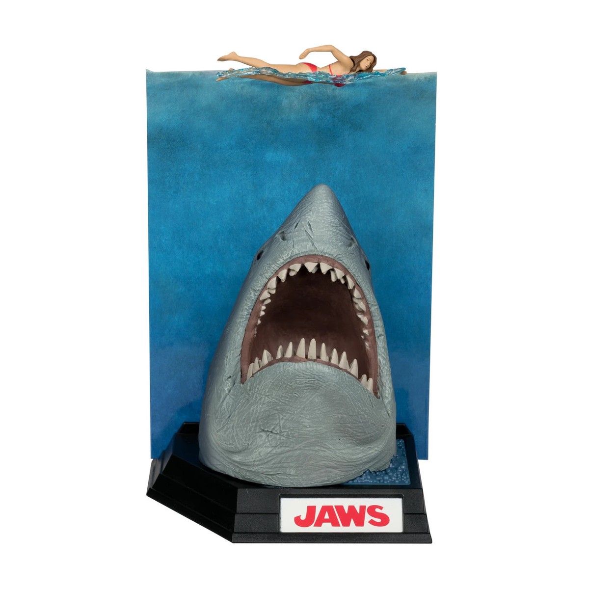 Jaws Lo Squalo Figure 50th Anniversary Movie Maniacs Poster 3D