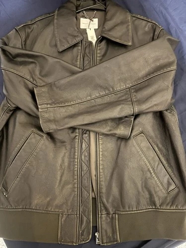 Banana republic Men's Brown Leather Bomber Jacket size L image 2