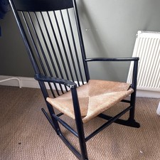 Hans Wegner J16 Rocking Chair 1966 Danish Midcentury Beech  Papercord Classic 