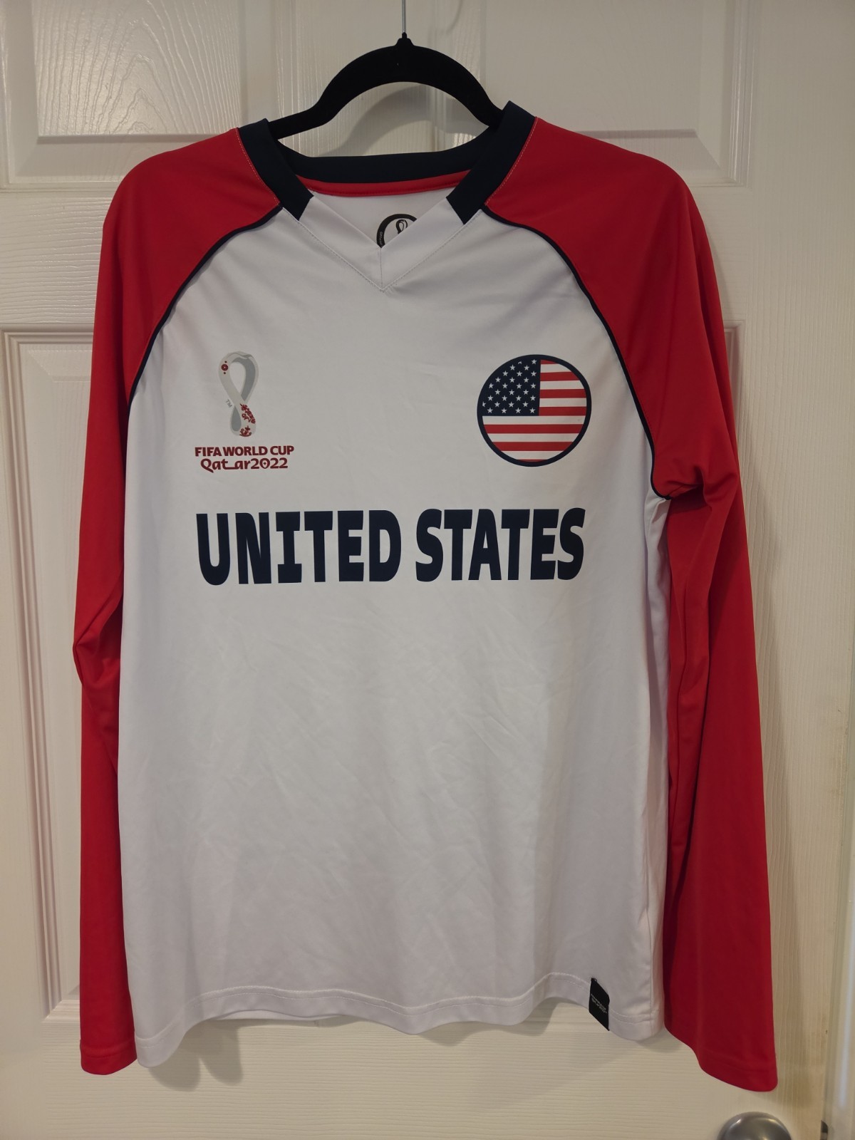 Y2K Mens M 2022 Qatar FIFA World Cup USMNT USA Soccer Training Jersey T-Shirt