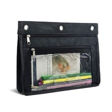YoeeJob 1 Pack Pencil Pouch for 3 Ring Binder, Expandable Binder Pouches with...