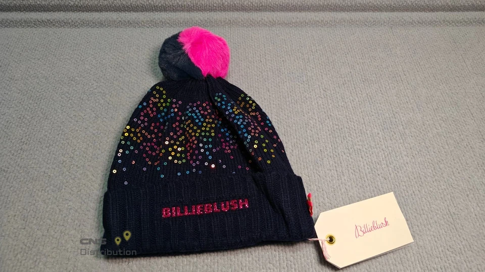 Sombrero BILLIEBLUSH POM-POM TALLA 2-3T para niños pequeños NUEVO STOCK EN EE. UU. Y ENVÍO Foto 2 de 3