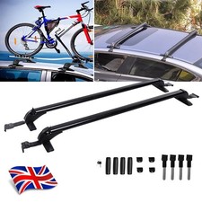 Top Roof Rack Cross Bar 43.3" Luggage Carrier w/ Lock For Vauxhall Corsa Hatch