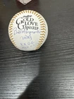 Bill Mazeroski Signed Glove Baseball! 3 Inscriptions!