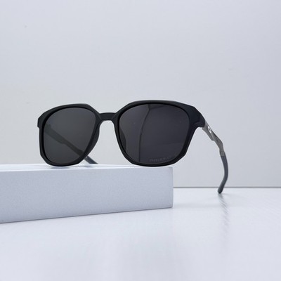 Oakley Slender OX8193 Black Frame Grey Polarized Lens 57mm Square