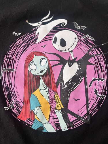 Nightmare Before Christmas Jack Skellington & Sally T-shirt Black Youth 10/12 - Picture 2 of 4