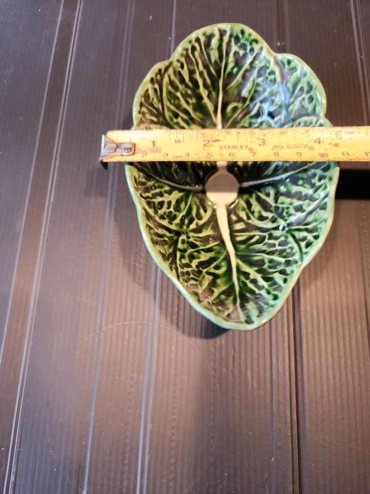 Small Bordello Pinhiero Vintage Cabbage Ware Plate Majolica - Image 4 of 4