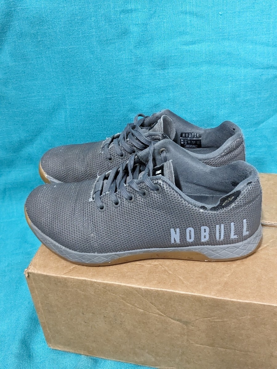 Nobull Gum Trainers Grey Super Fabric Unisex Mens 8.5 Womens 